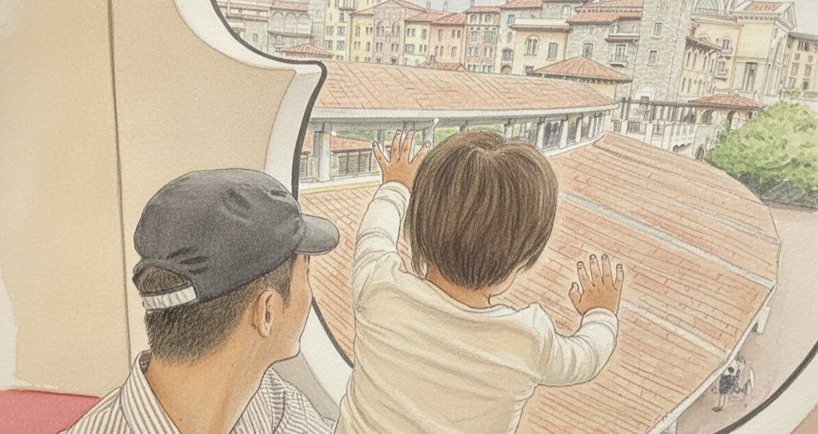 プロフィール画像（パパと娘の後ろ姿）